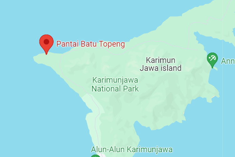 Peta Pantai Batu Topeng, Karimunjawa, Jepara, Jawa Tengah 
