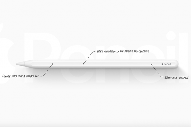 Apple pencil di iPad Pro 2018.