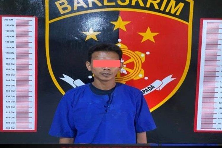 Inu Arpani (26) menantu di Musi Rawas ditangkap setelah membunuh mertuanya sendiri, Senin (26/6/2023)
