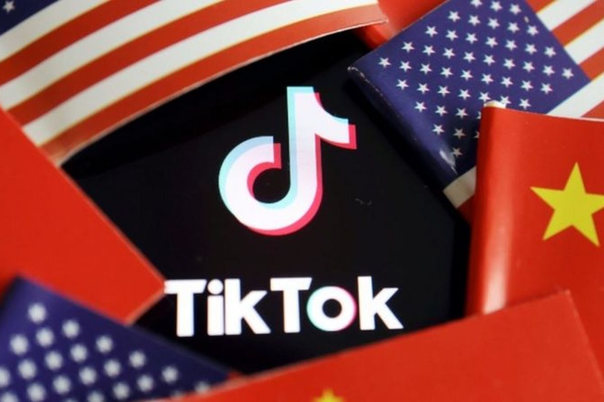 Ilustrasi TikTok dalam konflik AS-China.