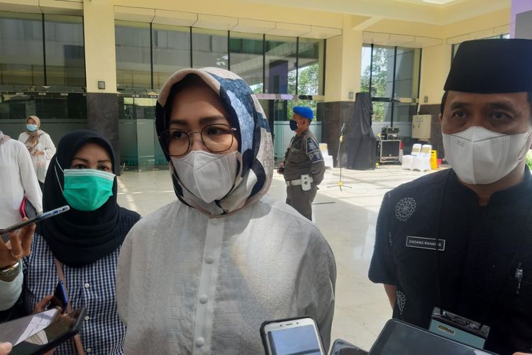 Wali kota Tangerang Selatan Airin Rachmi Diany saat ditemui di Gedung Balai Kota Tangerang Selatan, Rabu (25/11/2020)