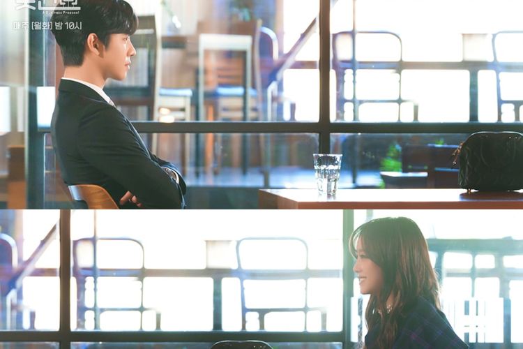 Ahn Hyo Seop dan Kim Sejeong dalam preview episode 2 A Business Proposal.
