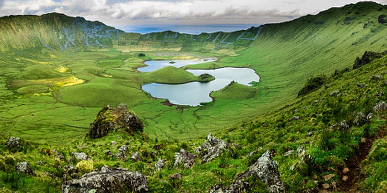 Corvo Island di Azores, salah satu pulau terkecil di dunia