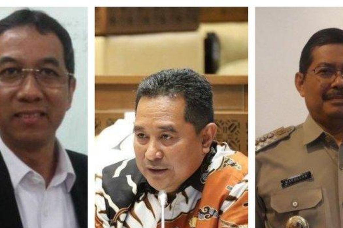 Kolase Foto Heru Budi Hartono, Bahtiar dan Marullah Matali. Ketua DPRD DKI Jakarta Prasetyo Edi Marsudi puas dengan tiga nama pengganti Anies Baswedan. Ini alasan politisi PDI Perjuangan itu, Selasa (13/9/2022). 