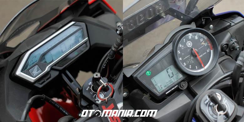 Panel instrumen Yamaha R15 dan CBR 150