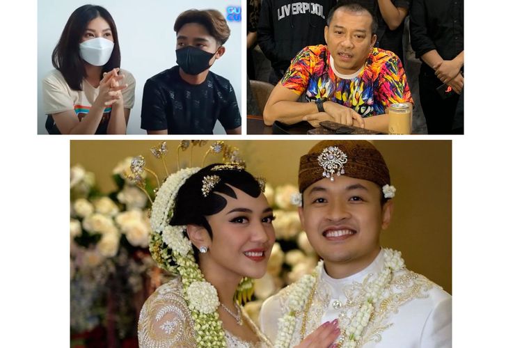 Kolase foto Sarwendah dan Betrand Peto; Anang Hermansyah; Putri Tanjung dan Guinandra Jatikusumo