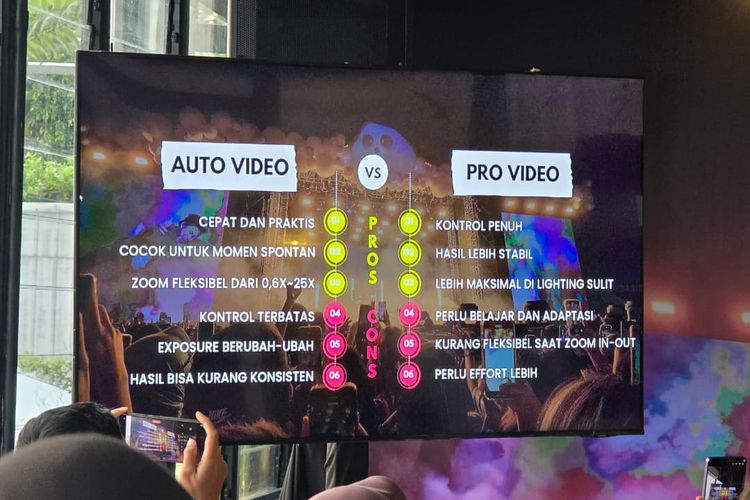 Kelebihan dan kekurangan mode Auto Video dan Pro Video pada smartphone Samsung Galaxy S26 Ultra.