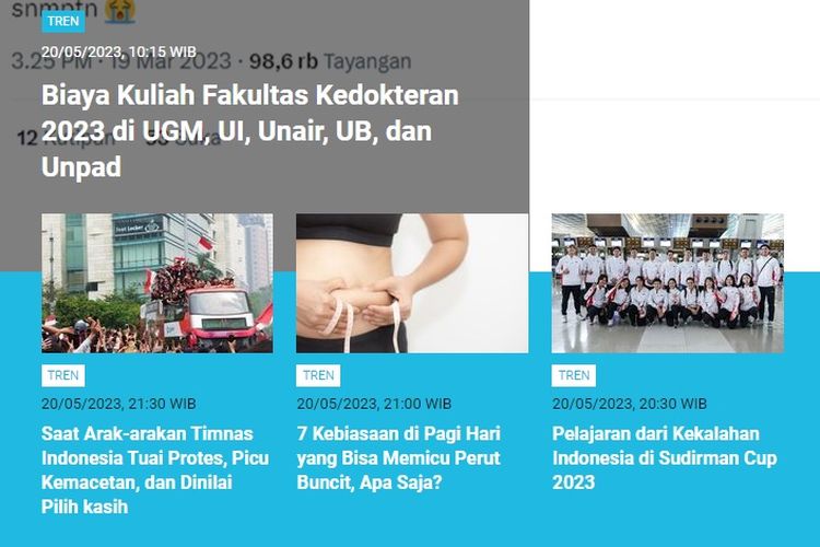 Populer Tren Minggu (21/5/2023): biaya kuliah Fakultas Kedokteran di 5 perguruan tinggi dan uji coba kereta cepat Jakarta-Bandung.