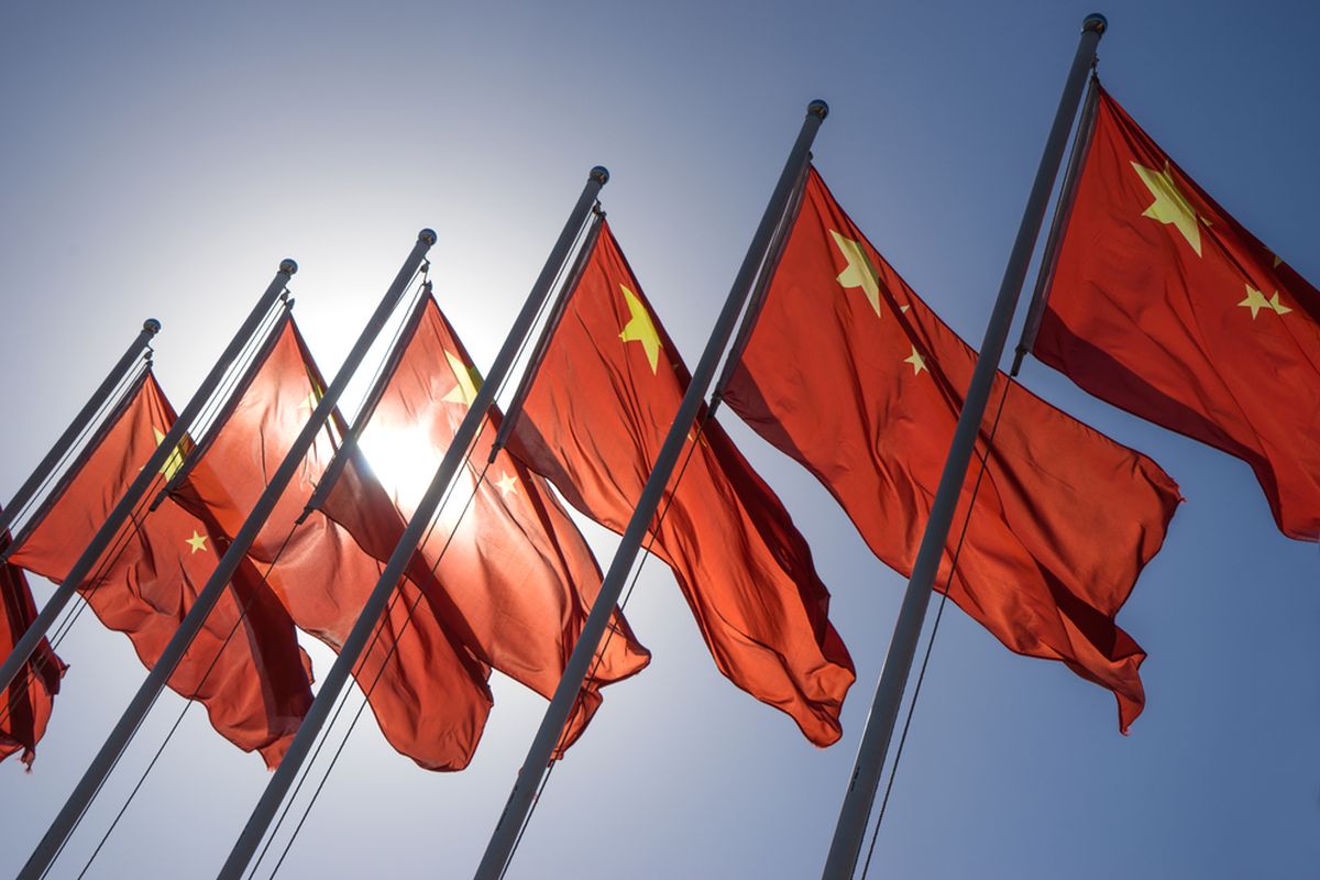 Ilustrasi bendera China.