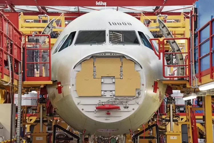 Ilustrasi pabrik pesawat Airbus.