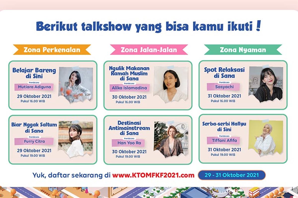 Rangkaian acara yang dapat diikuti selama MFKF 2021.