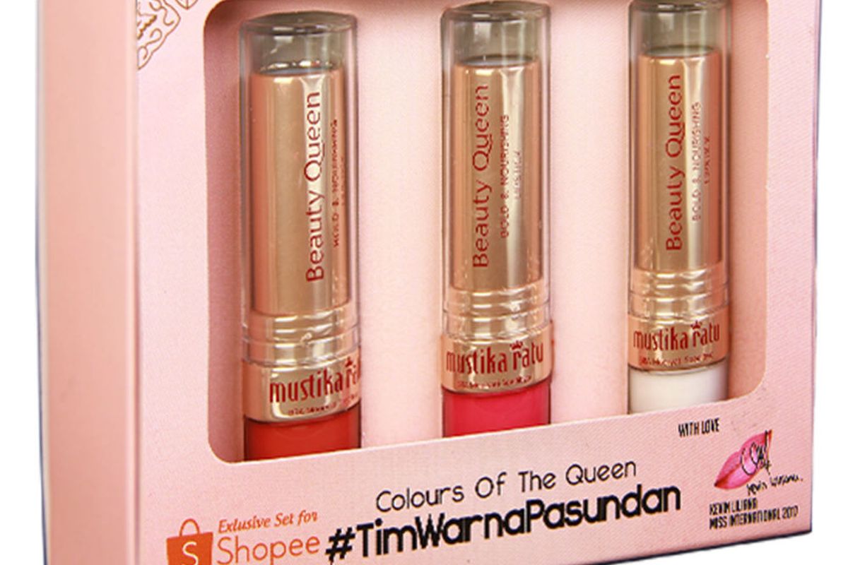 Koleksi terbatas boks lipstik Beauty Queen Mustika Ratu yang akan dipasarkan di festival belanja online 9.9.