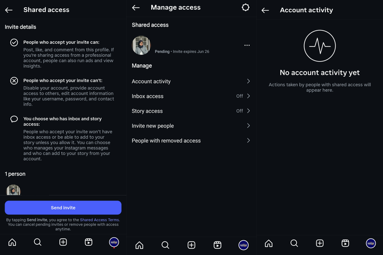 Jendela Manage Access, di sini pemilik akun bisa mengendalikan seluruh akses yang dibagikan.
 