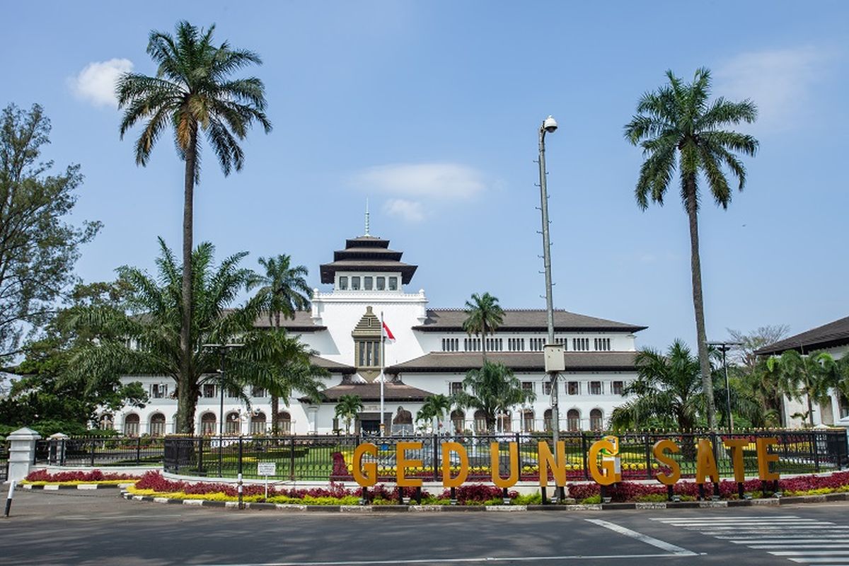 Gedung Sate di Bandung, Jawa Barat. 