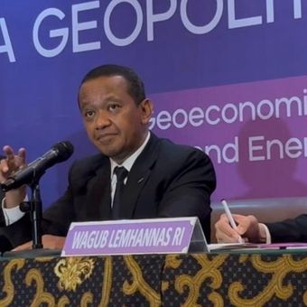 Menteri Energi dan Sumber Daya Mineral (ESDM) Bahlil Lahadalia dalam acara Jakarta Geopolitical Forum IX/2025 Lemhannas RI di Jakarta, Selasa (24/5/2025). 