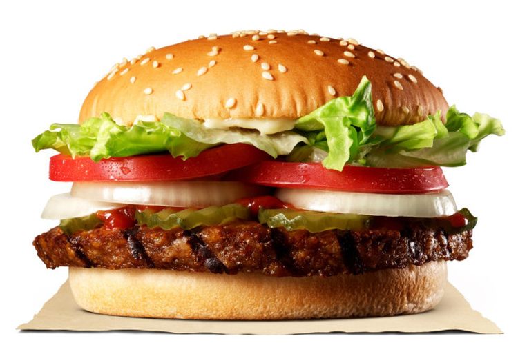 Ilustrasi Plant-Based Whopper dari Burger King Jepang.
