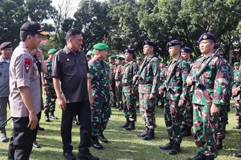 Hadiri Apel Gelar Pasukan, Gubernur Olly Pastikan Suasana Sulut Aman 