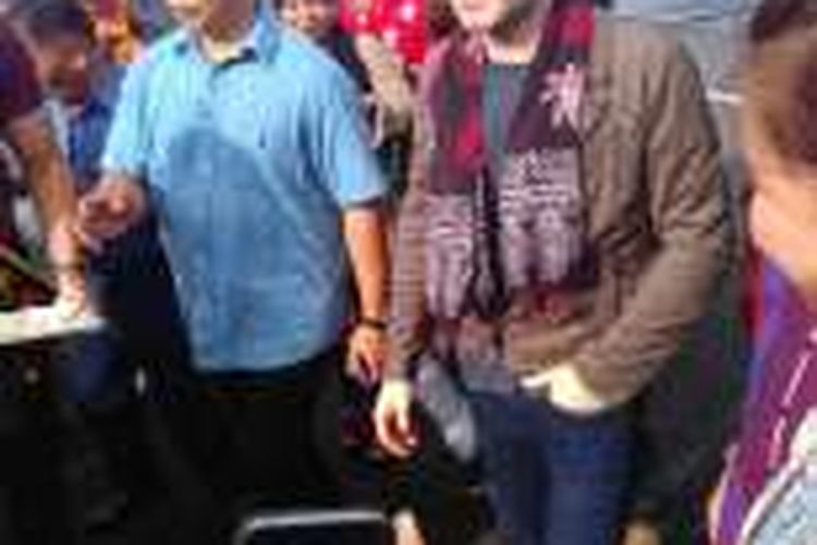 Shane Filan saat tiba di Bandara Sam Ratulangi Manado