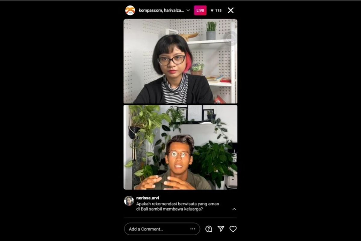 Festival Traveler Indonesia Episode 3: Wisata di Bali Saat Pandemi yang disiarkan langsung di Instagram Kompas.com, Rabu (11/11/2020).