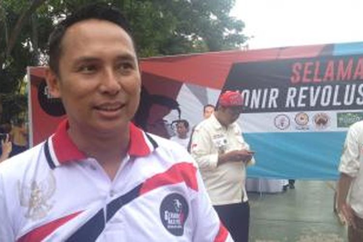 Junico SP Siahaan atau Nico Siahaan saat Deklarasi Gerakan Nasional Revolusi Mental Joko Widodo, di Taman Menteng, Jakarta, Jumat (6/6/2014).