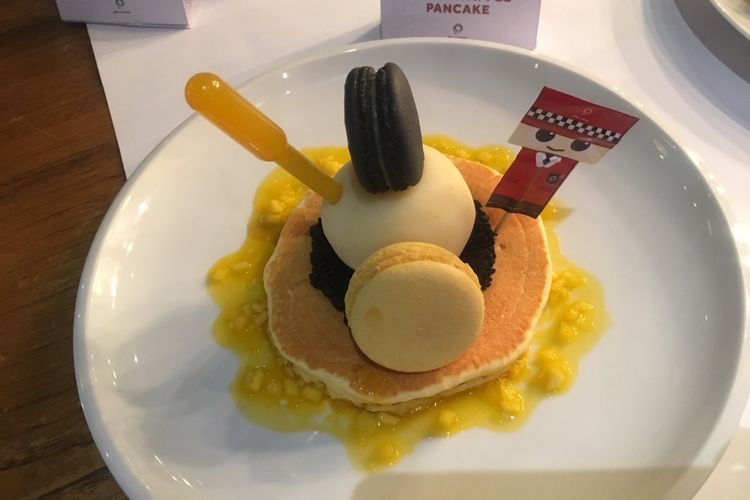 Passion Apple Pancake menu baru dari Pancious di Jakarta, Senin (14/5/2018).