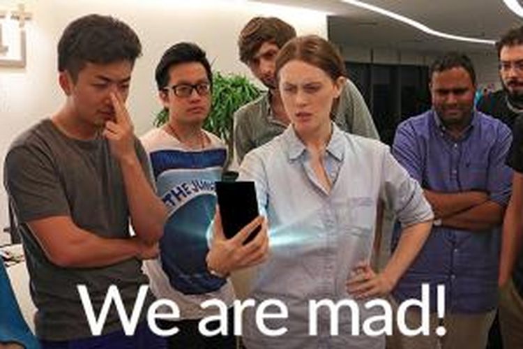 Ekspresi karyawan OnePlus setelah membaca rumor yang beredar seputar prosesor Snapdragon 810 yang bakala diusung dalam OnePlus 2.