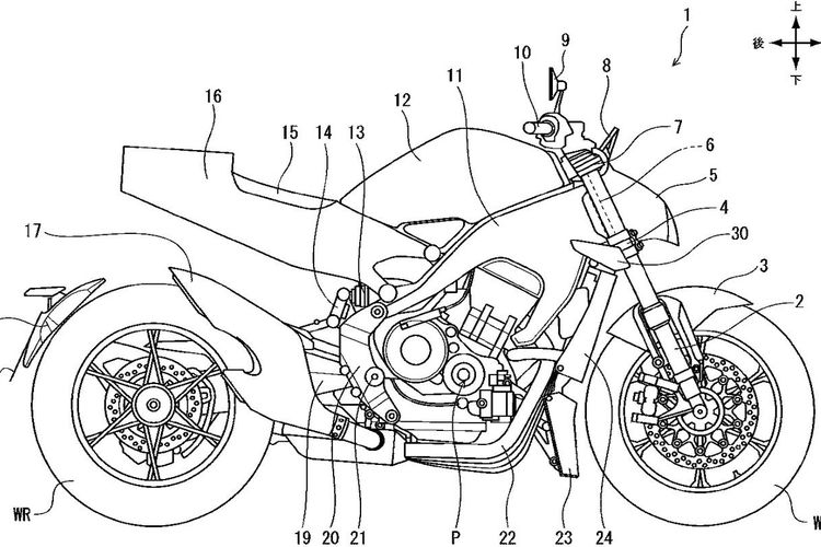 Gambar paten motor Honda