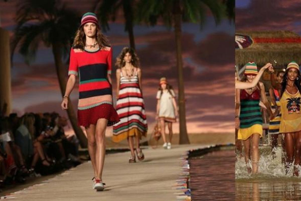 Model dan warna busana dari koleksi Island Life kreasi Tommy Hilfiger sekaligus mencerminkan kehidupan pesisir pantai yang santai dan penuh kegembiraan.