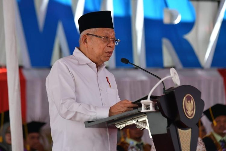 Wakil Presiden Republik Indonesia Ma'ruf Amin di Sumenep, Jawa Timur, Rabu (9/8/2023).