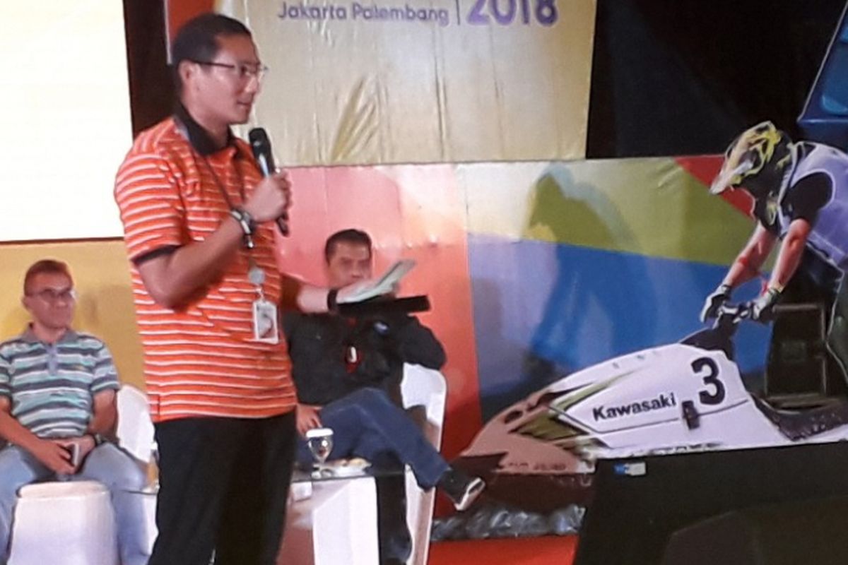 Wakil Gubernur DKI Jakarta Sandiaga Uno memberikan sambutan dalam acara ngobrol@tempo Kesiapan Jakarta Menyambut Asian Games 2018 di Ancol, Kamis (26/7/2018). 