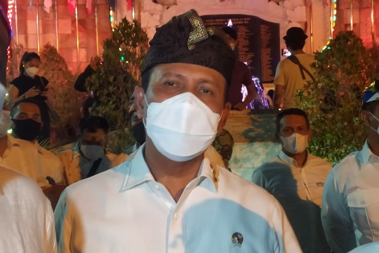 Kepala BNPT Boy Rafli Amar saat berkunjung ke peringatan 19 Tahun Bom Bali di Kuta Bali, Selasa (12/10/2021).