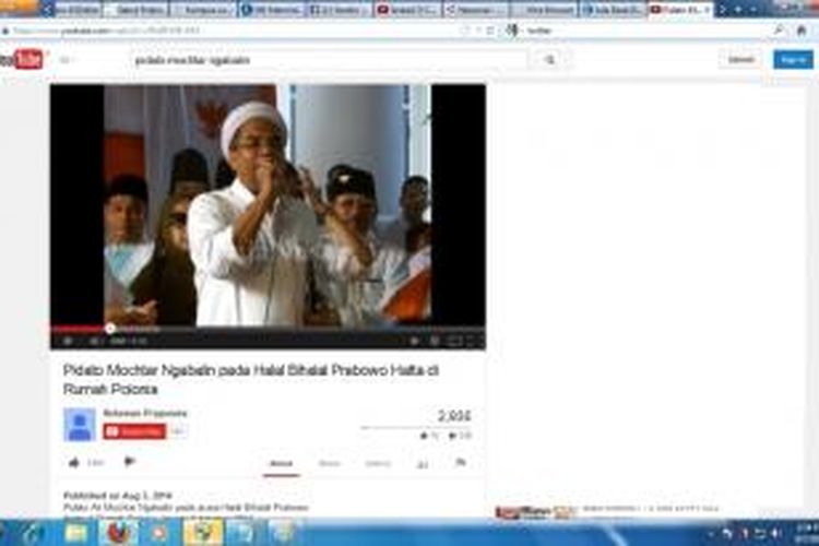 Politisi Partai Golkar Ali Mochtar Ngabalin saat berorasi di acara halalbihalal Prabowo-Hatta di Rumah Polonia, Jakarta, Minggu (3/8/2014).