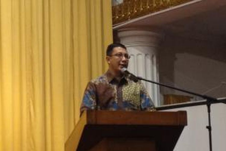 Menteri Agama Lukman Hakim Saifuddin, saat acara 'Melawan Lupa', di Auditorium Pegadaian, Jl. Kramat Raya, Jakarta Pusat, Rabu (2/7/2014).