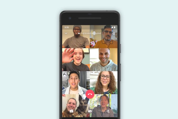 Fitur Group Video Call di aplikasi WhatsApp