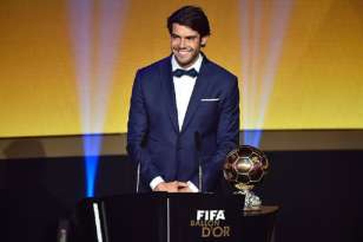 Pemain asal Brasil, Kaka, hadir pada acara FIFA Ballon d'Or 2015 pada 11 Januari 2016 di Zurich, Swiss. 