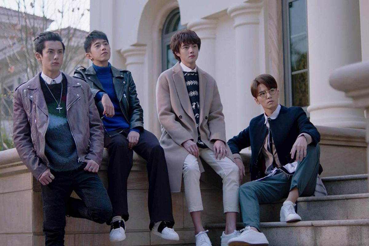 (Dari kiri) Darren Chen, Dylan Wang, Connor Leong, dan Wu Xi Ze dalam drama seri Meteor Garden (2018).