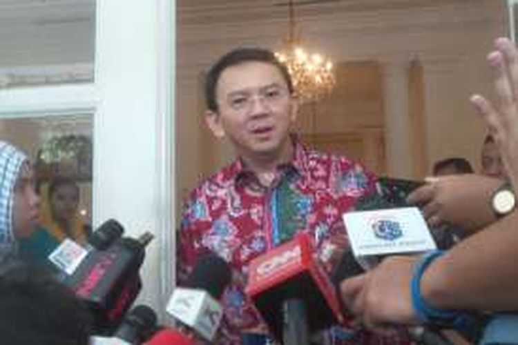 Gubernur DKI Jakarta Basuki Tjahaja Purnama di Balai Kota, Kamis (14/4/2016).