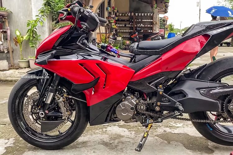 Yamaha Exciter dimodifikasi menjadi seperti Ducati V4 Streetfighter