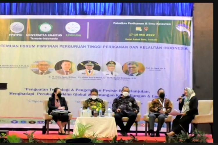 Acara Simposium Pimpinan Perguruan Tinggi Perikanan dan Kelautan Indonesia (FP2TPKI) di Jakarta, Selasa (17/5/2022).
