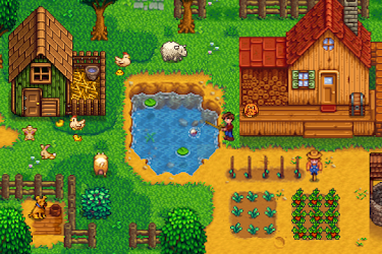 Illustration of Stardew Valley game.