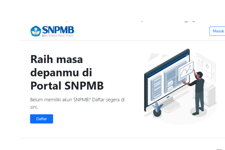 link dan cara daftar SNBP 2025.