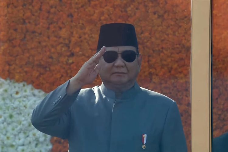 Presiden Prabowo Subianto saat menghadiri perayaan Hari Republik ke-76 India yang digelar di Kartavya Path, New Delhi, India, Minggu (26/1/2025).