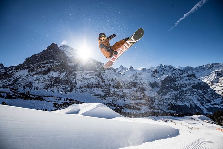 Aktivitas Wintersport di Grindelwald.