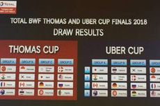  Tim Piala Thomas dan Uber Indonesia Masuk di Grup Berat