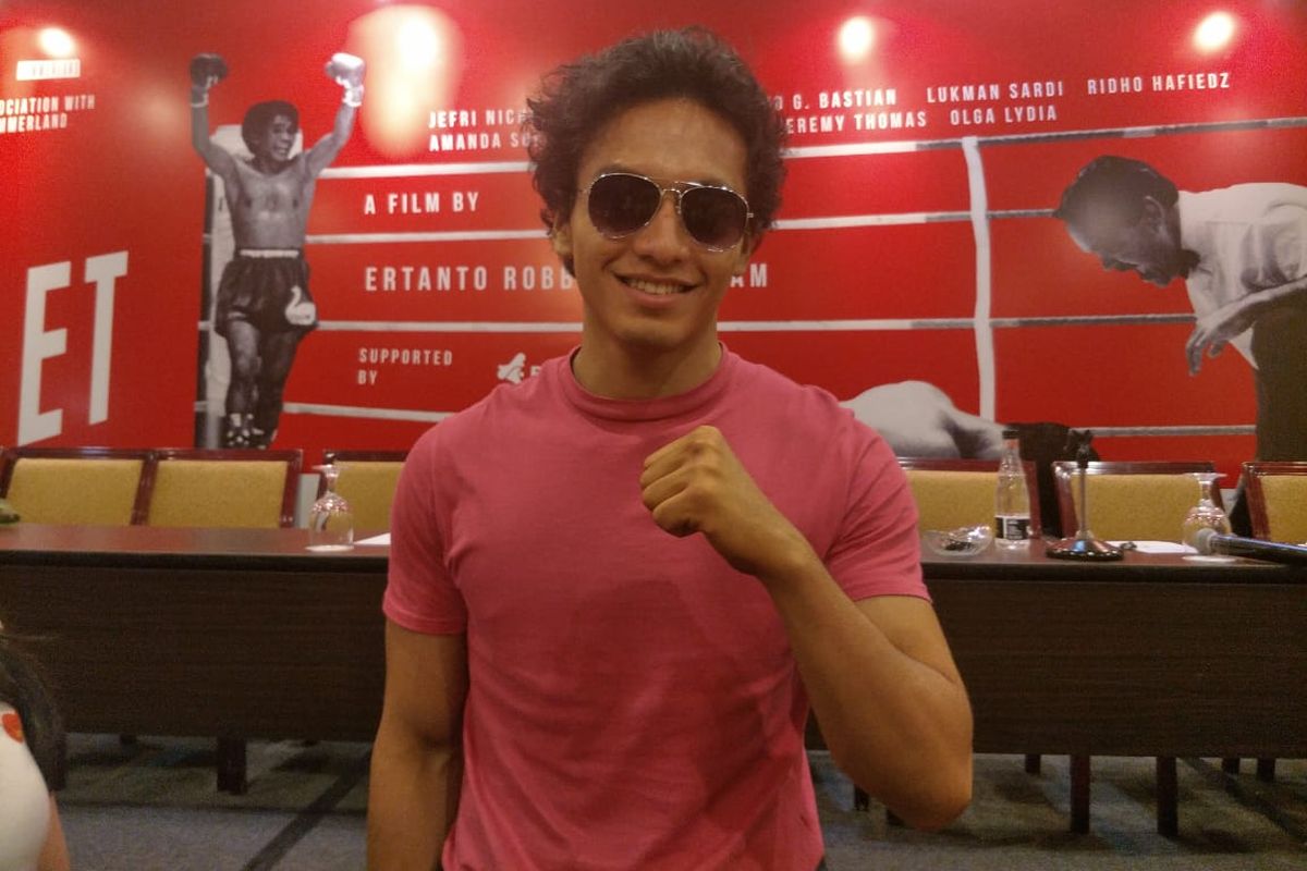 Jefri Nichol saat ditemui dalam jumpa pers film The Exocet di Hotel Sultan, Senayan, Jakarta Pusat, Senin (15/7/2019).