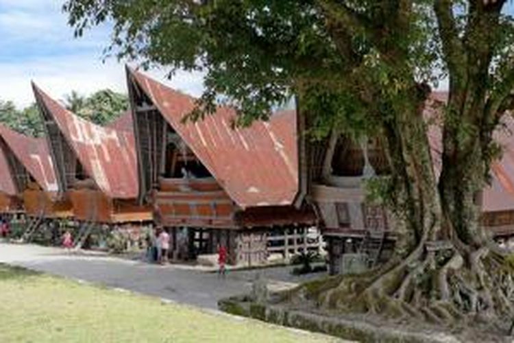 Kampung Siallagan di Pulau Samosir, Sumatera Utara.