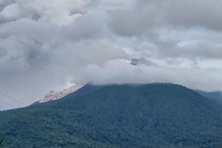 Awan panas guguran Gunung Lewotobi Laki-laki meluncur ke arah utara pada Rabu (17/1/2024) sore