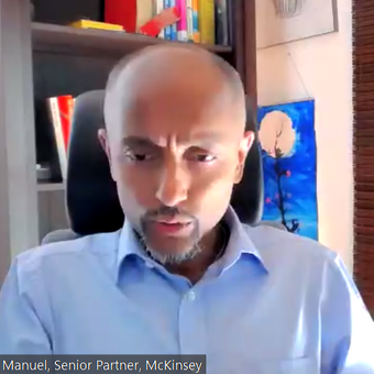 Senior Partner, McKinsey & Company, Nimal Manuel, dalam virtual media roundtable, Kamis (23/9/2021).