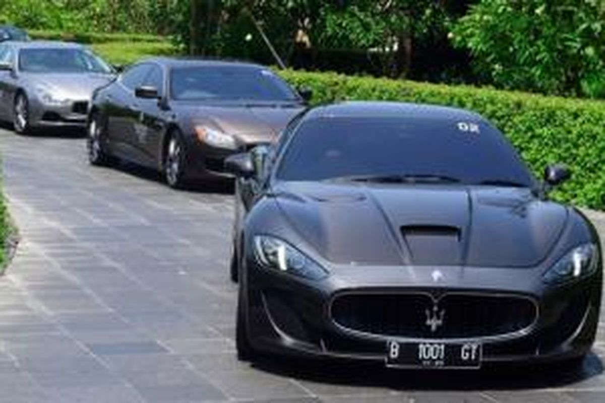 Seluruh line up Maserati yang sedang diuji di Pulau Dewata.