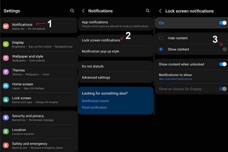 Cara mengatur notifikasi yang muncul di lock screen ponsel Android